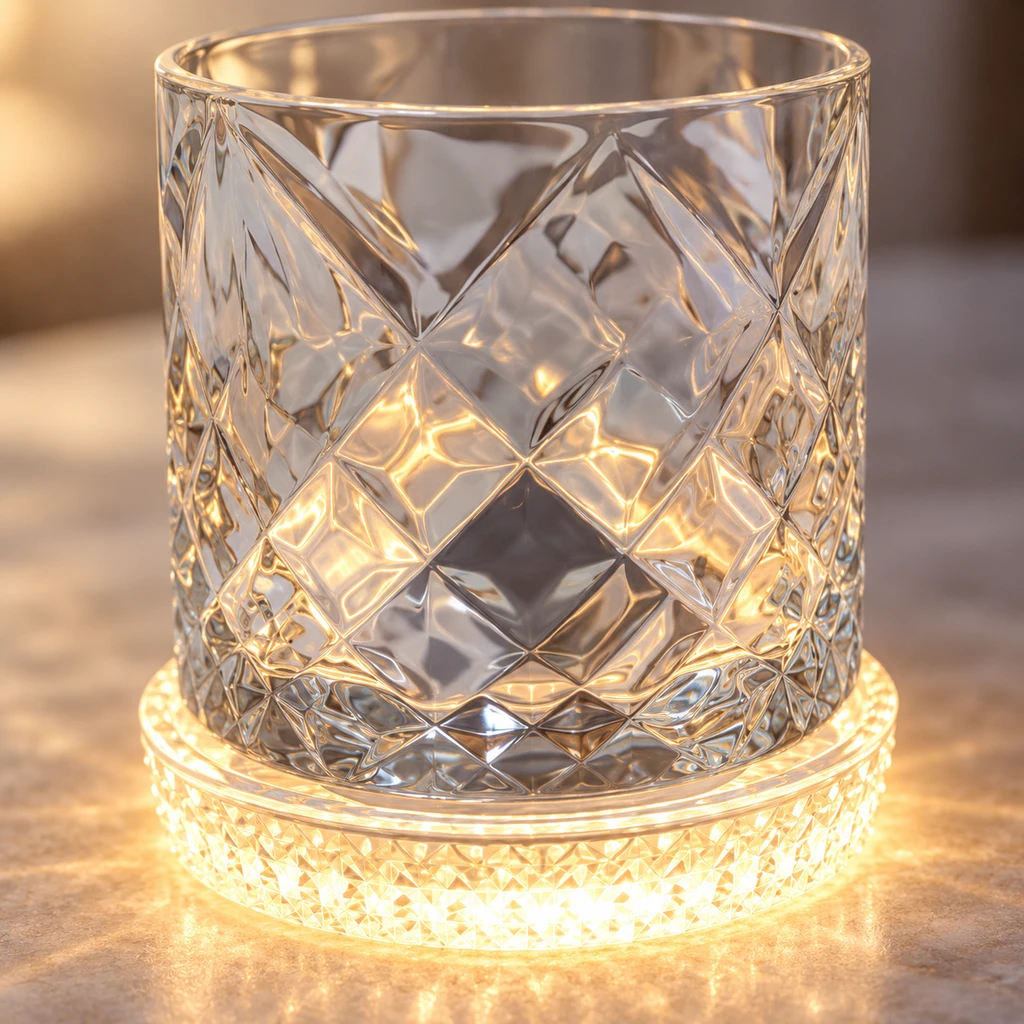 Rotating LED Glow Whiskey Glass - view 5